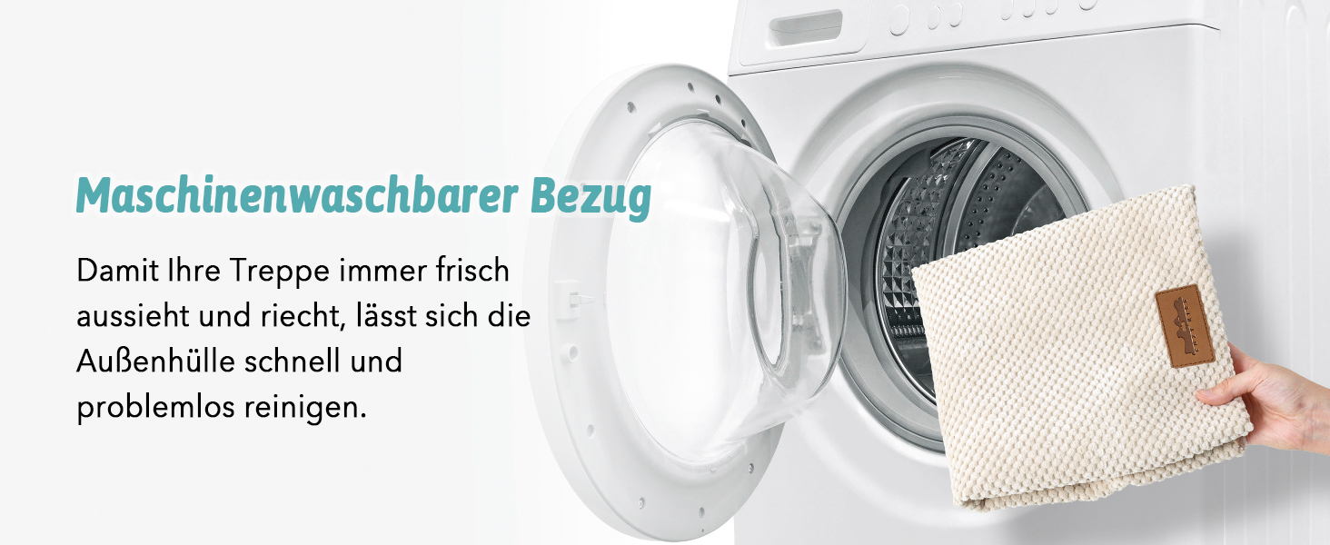 Сходинка для собак COZY KISS: 5 сходинок, 60 см, для малих собак, котів, зручна для ліжка, дивана, авто, щільний пінопласт, знімний чохол (Бежевий, 75x50x60cm)