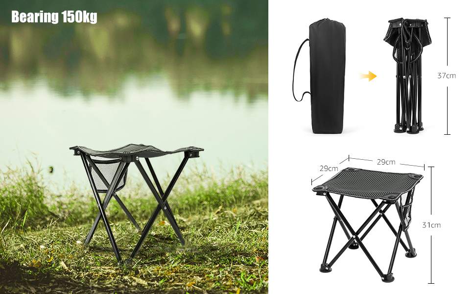 Складний стілець MATEPROX: легкий, портативний, для відпочинку на природі, риболовлі, кемпінгу та саду