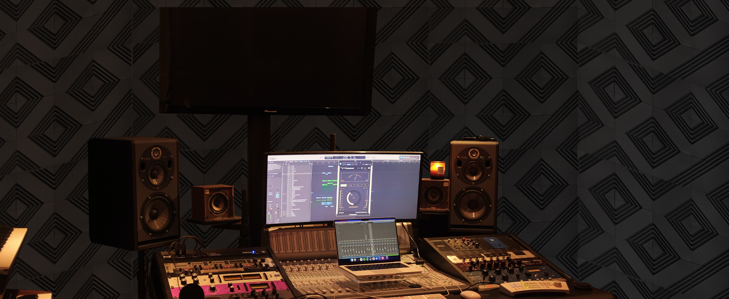 Акустичний поролон для шумоізоляції 30x30x5 см, звукопоглинаючі панелі для стін з клейкою основою, набір 32 шт. для студії звукозапису та домашнього кінотеатру