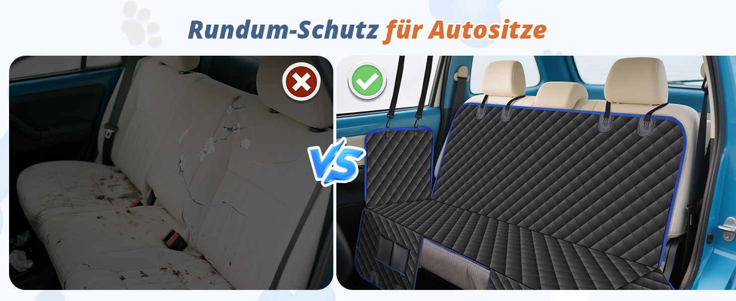 Водонепроникний килимок для собак у машину з боковинами та сіткою, захист для заднього сидіння, ремені безпеки та захист багажника, чорний/сірий