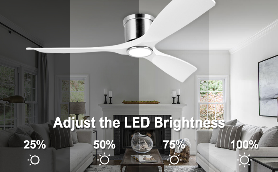 Стеляний вентилятор з підсвічуванням та пультом керування, 132 см, білий матовий, DC-двигун, сумісний з Alexa/Google Home