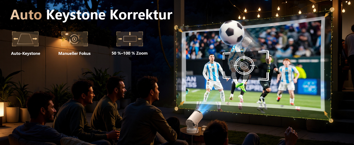 Mini проєктор HY300 HIFI: 4K/1080p, 300 ANSI люмен, Wi-Fi 6, Bluetooth, автоматична корекція трапецеїдальних спотворень для дому та кінотеатру