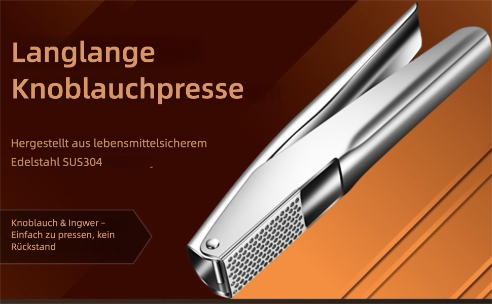 Преміум-притискач для часнику з нержавіючої сталі, Lekdicht - герметичний, легкий у догляді, стійкий до іржі, придатний для миття в посудомийній машині