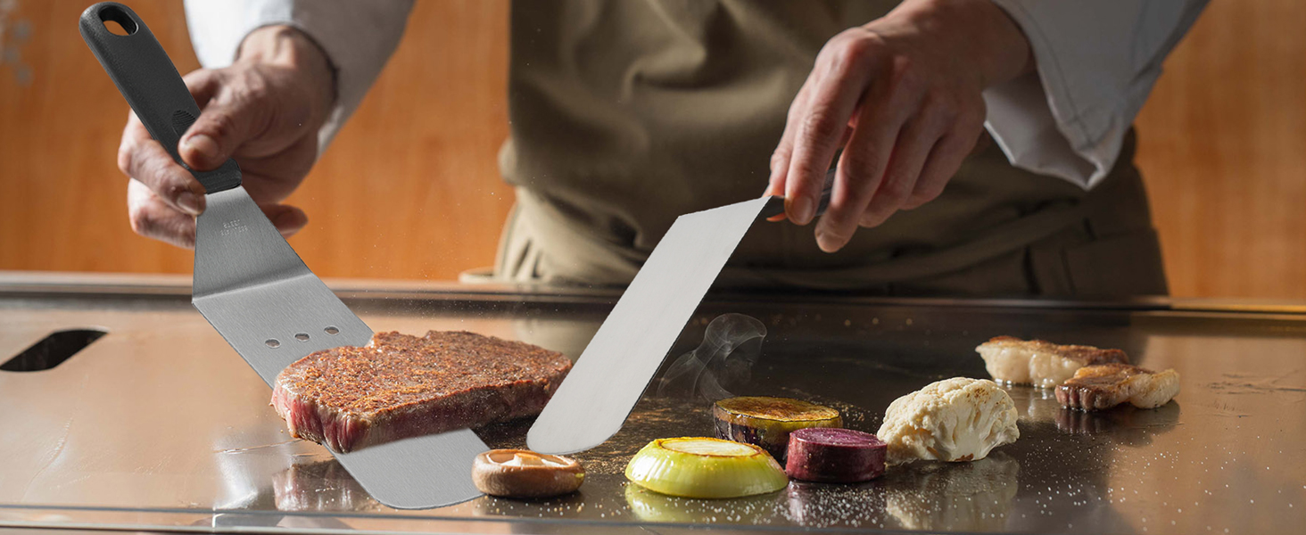 Набір аксесуарів для гриля Grilljoy Plancha: набір для Blackstone, прес для Smash Burger, лопатка, дзвоник, 28 предметів. Підходить для тепаньякі та вогняної плити.