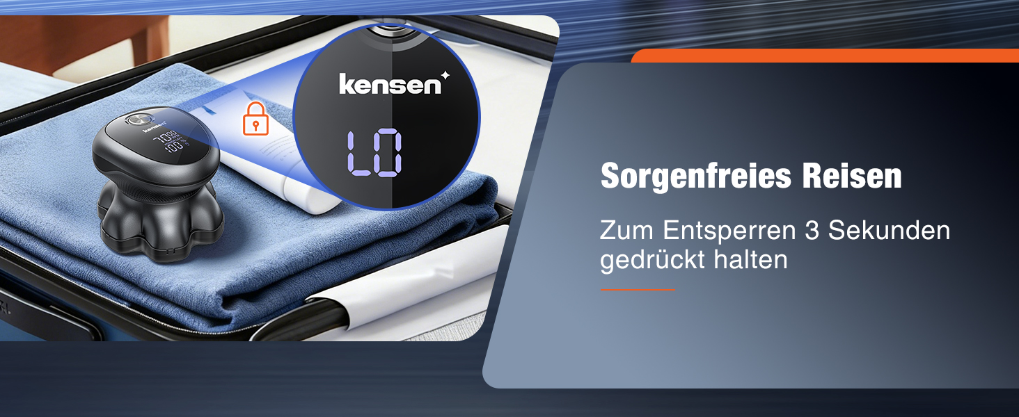 Електрична бритва для гоління голови Glatzen 7D Bold – професійна бритва для лисих, водонепроникна, з акумулятором Type-C, 2 режими, синя