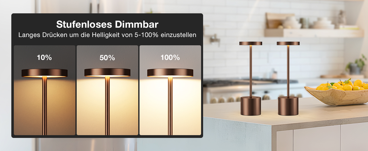 LED настільна лампа бездротова, акумуляторна, торшероподібна, сенсорна, диммування, 3 колірні температури, регулювання яскравості, для спальні, кафе, чорна, 1 шт. (кава)