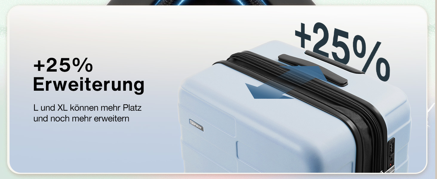 Чемодан VIPbox з жорстким корпусом 75 см (3 роки VIP-сервісу) Розширюваний, легкий, з полікарбонату, велика місткість, з 4 колесами та TSA-замком, преміум-якість, чорний XL