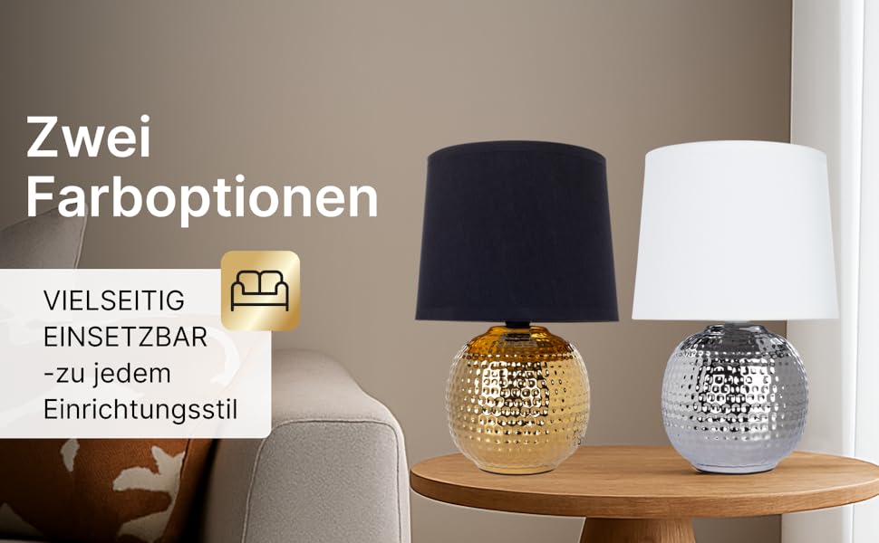 ARTE LAMP Poppy LED настільна лампа з кабелем – Хром/Біла лампа для робочого столу з білим тканинним абажуром для вітальні та спальні (Merga Chrom)