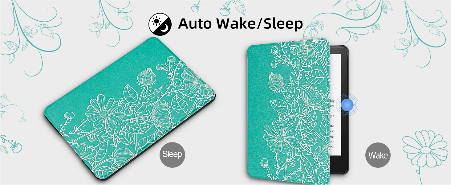 Чохол для Kindle 6' (2024/2022) WALNEW: PU шкіра, авто-сон/пробудження, Smart Cover для Ebook-Reader Kindle 6 дюймів