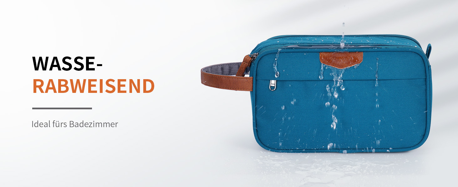 Чоловіча дорожня косметичка ECOHUB, водонепроникна, з великим відділенням та відділенням для мокрого одягу, з переробленого PET, з двома блискавками, чорна