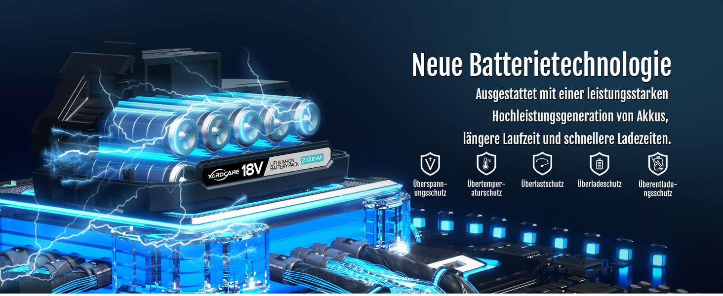 Mini акумуляторна ланцюгова пила Yardcare 6 дюймів з автоматичним змащенням, акумулятор та зарядний пристрій, для обрізки гілок та дерева