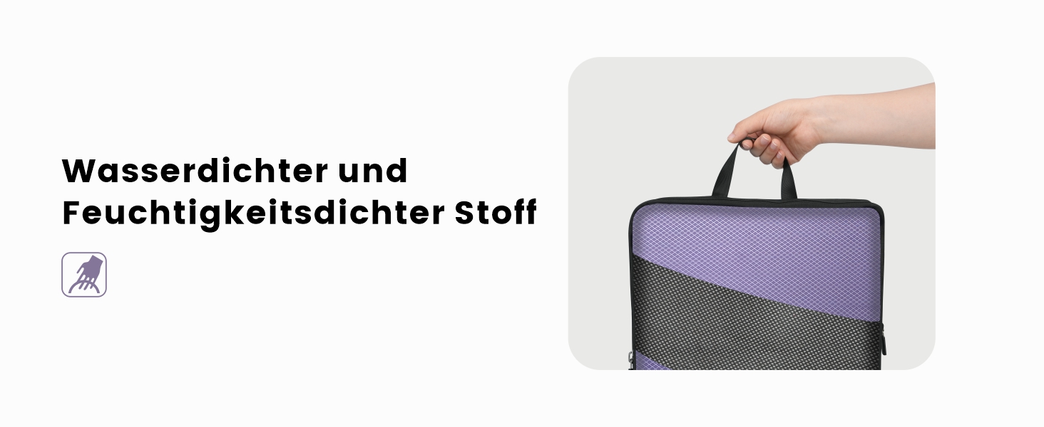 Органайзери для валізи компресійні, набір 6 шт. (Ельфенбайн, фіолетові) - Куби для пакування, компресійні пакети для подорожей