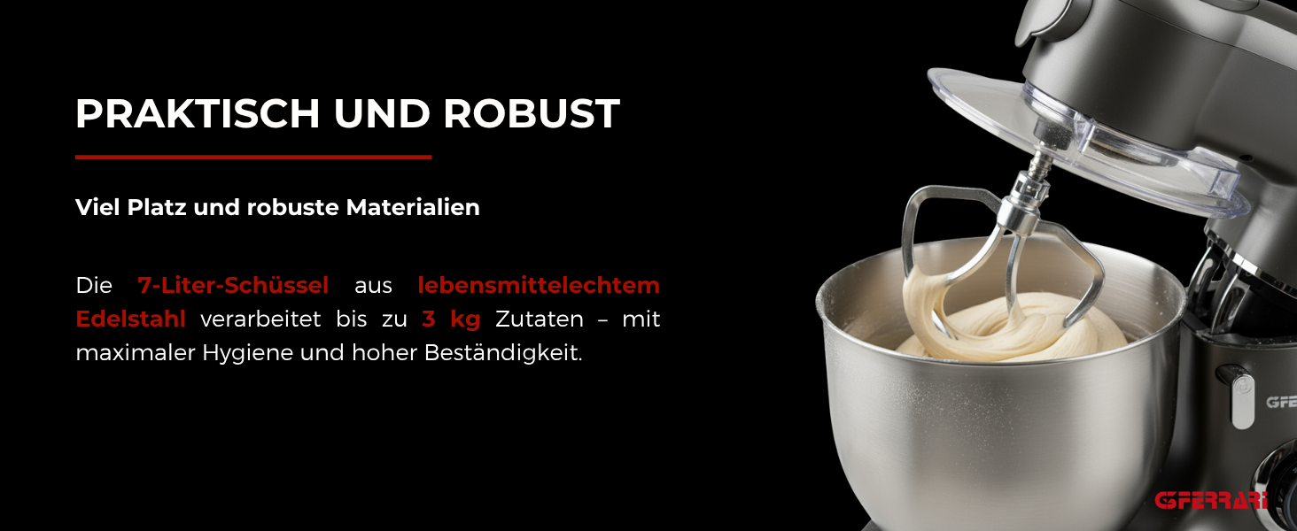 Планетарний міксер G3 Ferrari Pastaio, нержавіюча сталь, антрацит