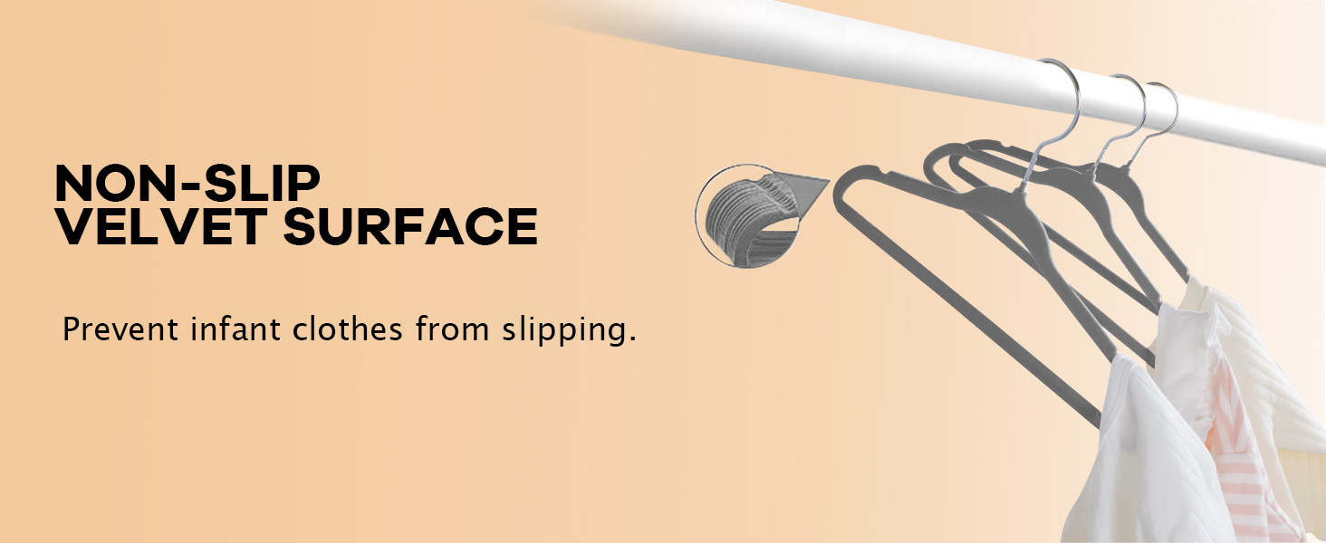 Плечики для дитячого одягу ManGotree з велюру, 30 шт. з обертовим гачком, плечики для дітей та дитячого одягу, сірий