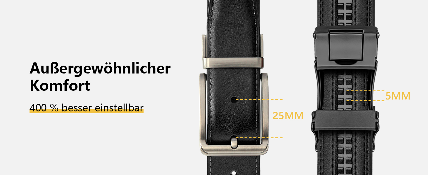 Чоловічий шкіряний ремінь TANGCHAO з автоматичною застібкою-рачею, 35 мм, регульований розмір, для бізнесу, костюма, джинсів