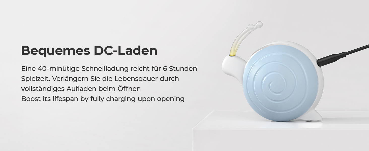 Інтерактивна іграшка для котів Wicked Snail з LED-підсвіткою, електрична, заряджається від DC, рухома, подарунок для кошенят, синя