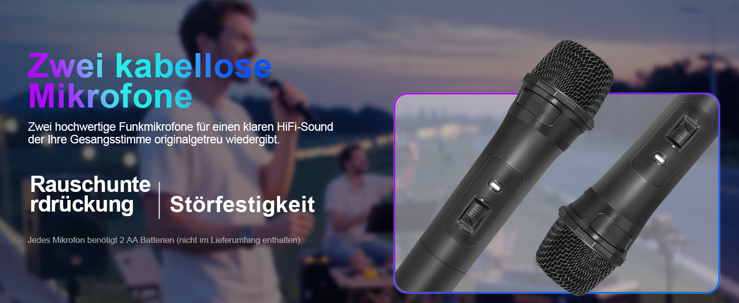 Караоке машина з 2 мікрофонами, портативна Bluetooth колонка з підсвічуванням для дорослих/дітей, PA система, підтримка TF/USB, FM, запис, AUX, для вечірок, співу, DJ, заходів