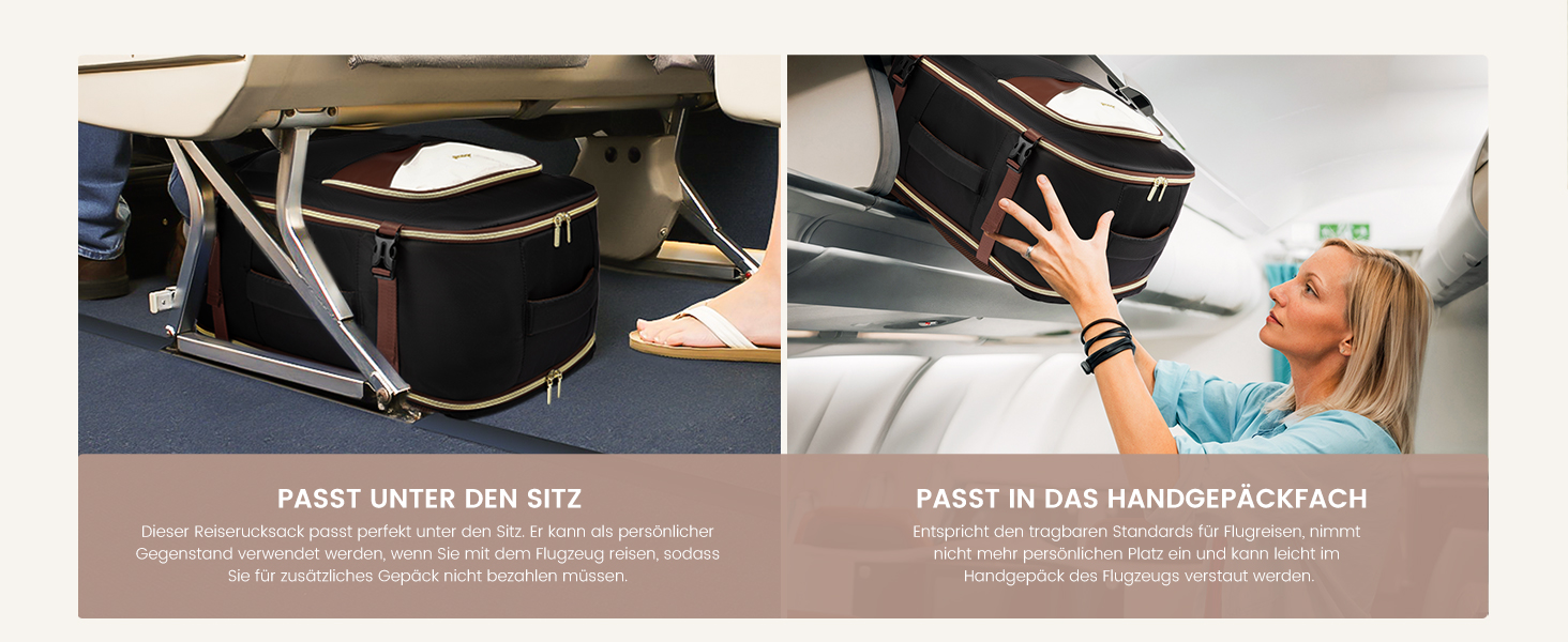 Рюкзак ручної поклажі OVEVOOK для подорожей, 40 л, водонепроникний, з відділенням для ноутбука 17