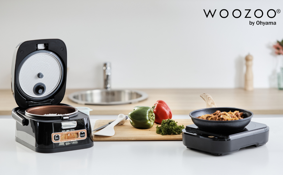 Мультиварка Woozoo PC-MA3 12-в-1: Рис, Суп, Тушкування, Готування на пару, Hot-Pot, та інші функції. Білий колір.