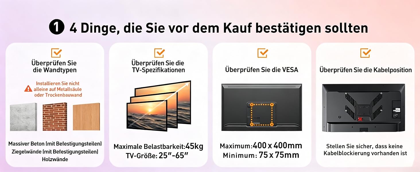 Кронштейн для ТБ Perlegear PGTVM79B поворотний та нахильний з LED-підсвіткою та синхронізацією з музикою, для телевізорів 25-65 дюймів (до 45 кг), VESA 400x400мм