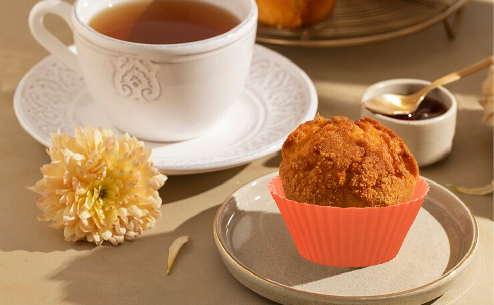 28 Формочки для мафінів з силікону, 6 типів, багаторазові, антипригарні, для випічки, кольорові