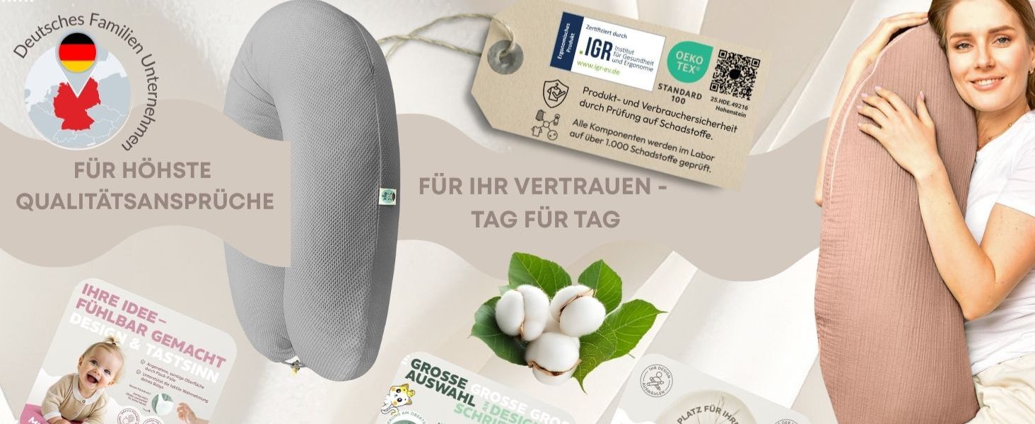 Подушка для вагітних та годування Sei Design XXL з муслінової тканини, ергономічна, для сну на боці, комфортна для дорослих, чохол з 100% органічної бавовни (джерсі, пастельно-рожевий, 190x30 см)