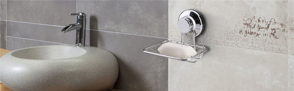 Кріплення для душу iPEGTOP з вакуумним присоском: міцний тримач з нержавіючої сталі для ванної та кухні, з мильницею