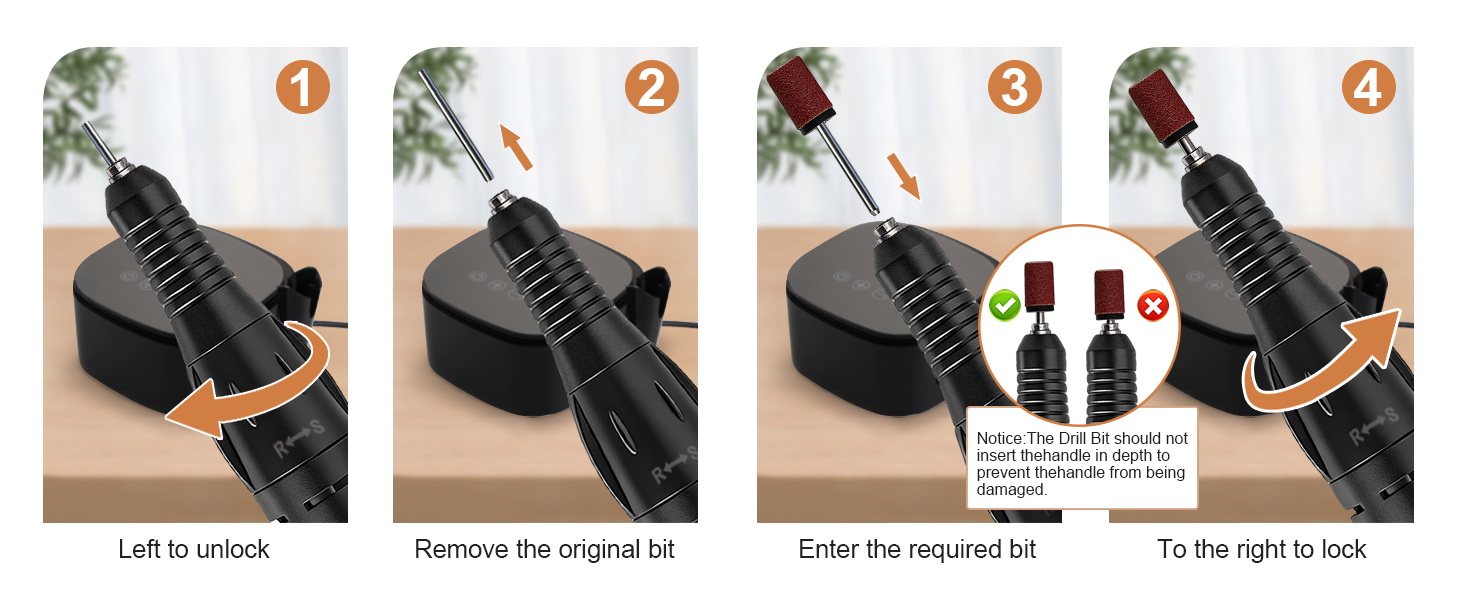 Електричний фрезер для нігтів Nagelfräser 35000 об/хв з LED дисплеєм, 35W, Touch-керування, для манікюру та педикюру в салоні та вдома