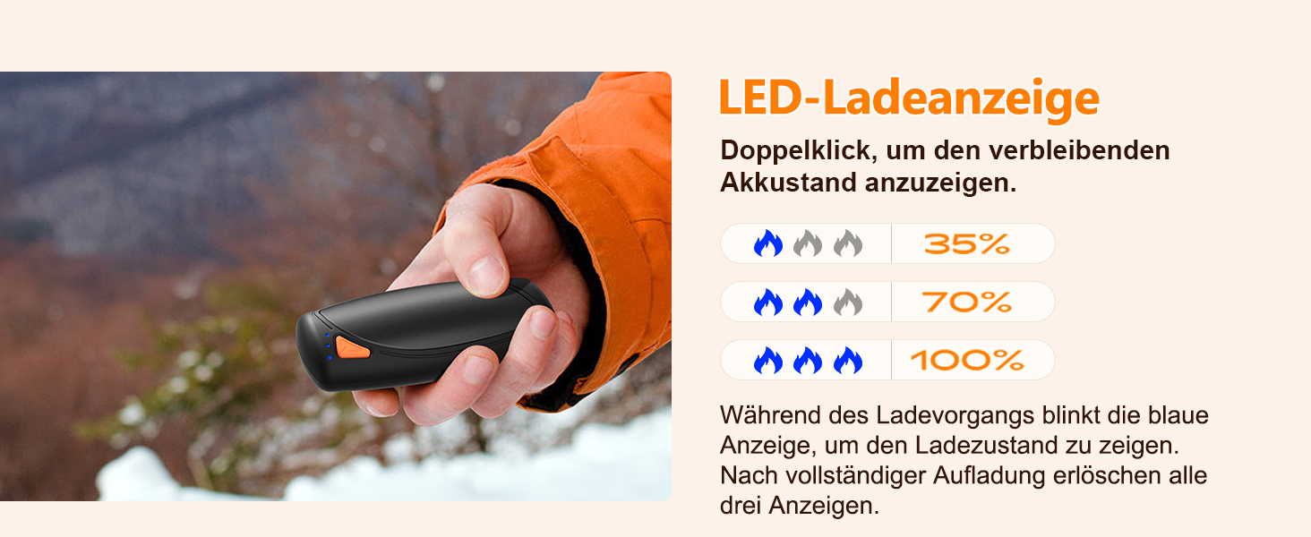 Електричні грілки для рук 2 шт. з зарядним кейсом, 14000 мАг, багаторазові, двосторонній нагрів, 3 режими, USB-зарядка, ідеальні для активного відпочинку взимку, чорні