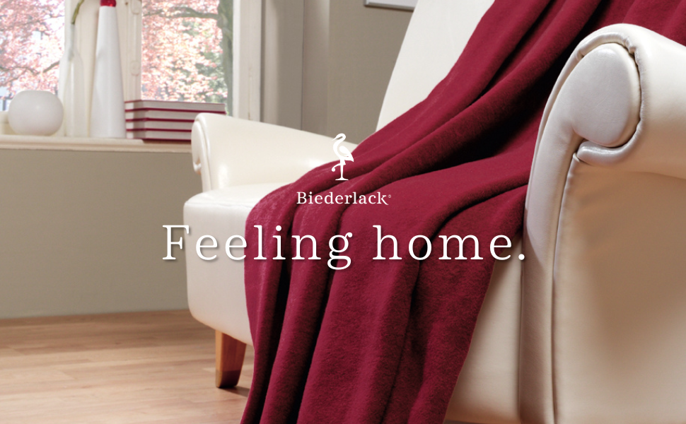 Плед Biederlack Pure Cotton, 100% бавовна, темно-червоний, 150x200 см, вироблено в Німеччині, сертифікат OEKO-TEX, екологічний, м'який, для дивану чи ліжка