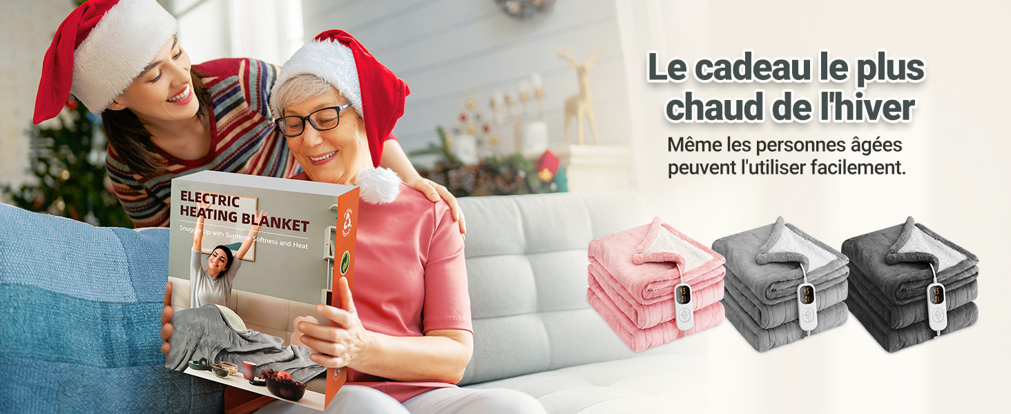 Електрична ковдра Charmofun з автовимкненням, 130x180 см, 8 режимів нагріву, таймер 12 годин, пральна машина, тепла двошарова ковдра з фланцелю для ліжка, дивана, офісу, світло-сіра