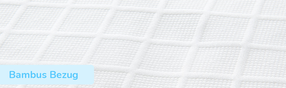 RECCI Mattress Topper Cover, Bamboo Breathable Topper Protector, Anti-Allergy and Dust Mite Resistant, Fits 4-6 cm Height Mattress Toppers [90 x 200]