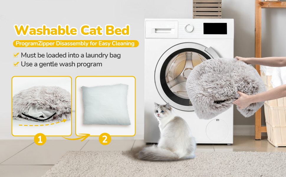 Квіткове ліжко для котів CATISM: м'яке, зручне, велике, для відпочинку та сну, біле