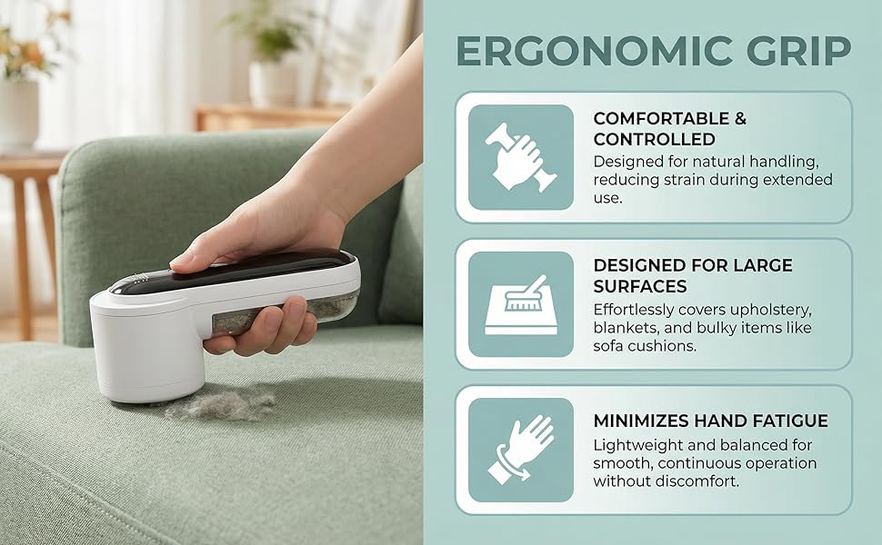 Електричний видалення ворсу - бездротовий пристрій для видалення ворсу з LED-дисплеєм та 3 швидкостями, з 2 запасними лезами - ідеально підходить для светрів, ковдр, одягу та іншого - портативний, ефективний видалення ворсу з тканини