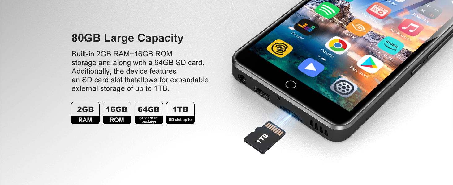 MP3-плеєр дитячий 80GB з Wi-Fi та Bluetooth, 4