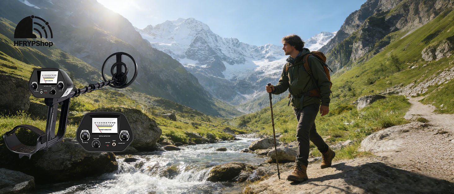 Металодетектор професійний для дорослих, початківців та дітей – легкий, високоточний, водонепроникний, з регульованою довжиною (78–107 см), чорний