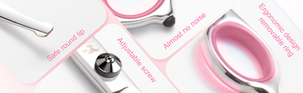 Професійна ножиця для грумінгу собак та котів, 6.5 дюймів, рожева