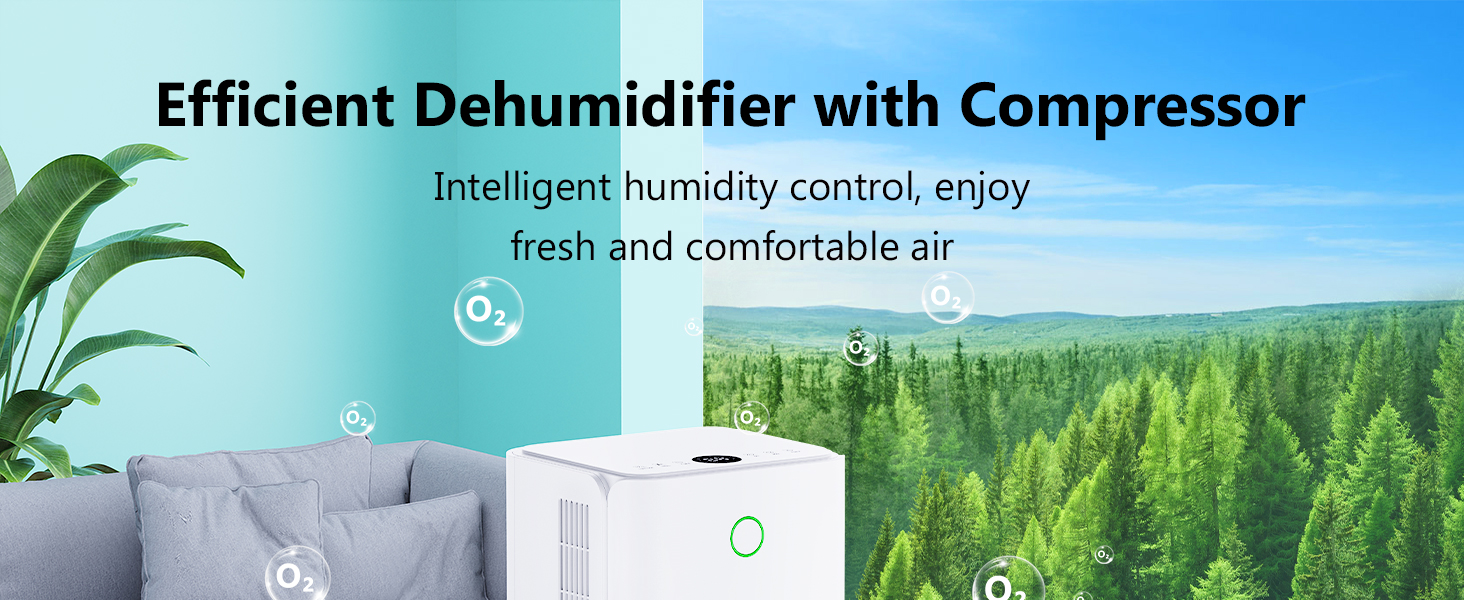 Електричний осушувач повітря 12л/день - тихий, з 3 режимами, таймером, автоматичною відтайкою та енергозбереженням для дому, квартири, підвалу