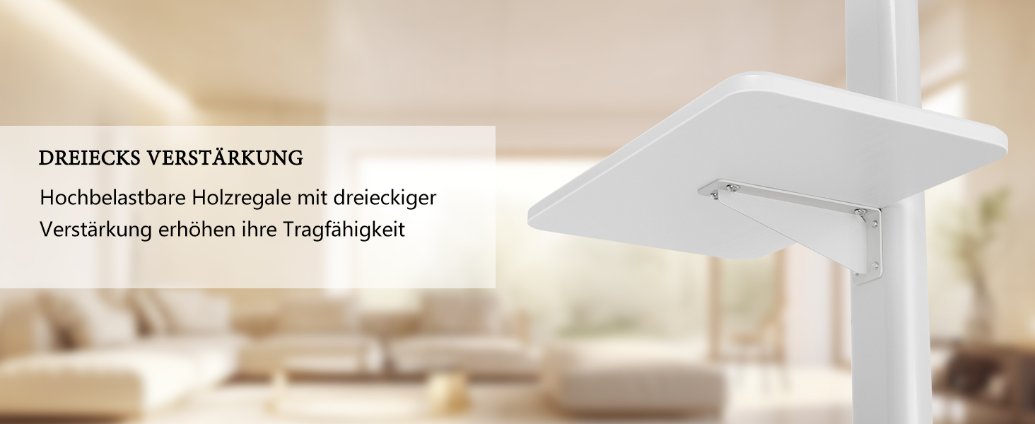 Мобільний ТВ-стіл Hellsehen для LED/LCD/OLED телевізорів 32-70 дюймів (до 45 кг), білий, з регулюванням висоти та блокованими колесами