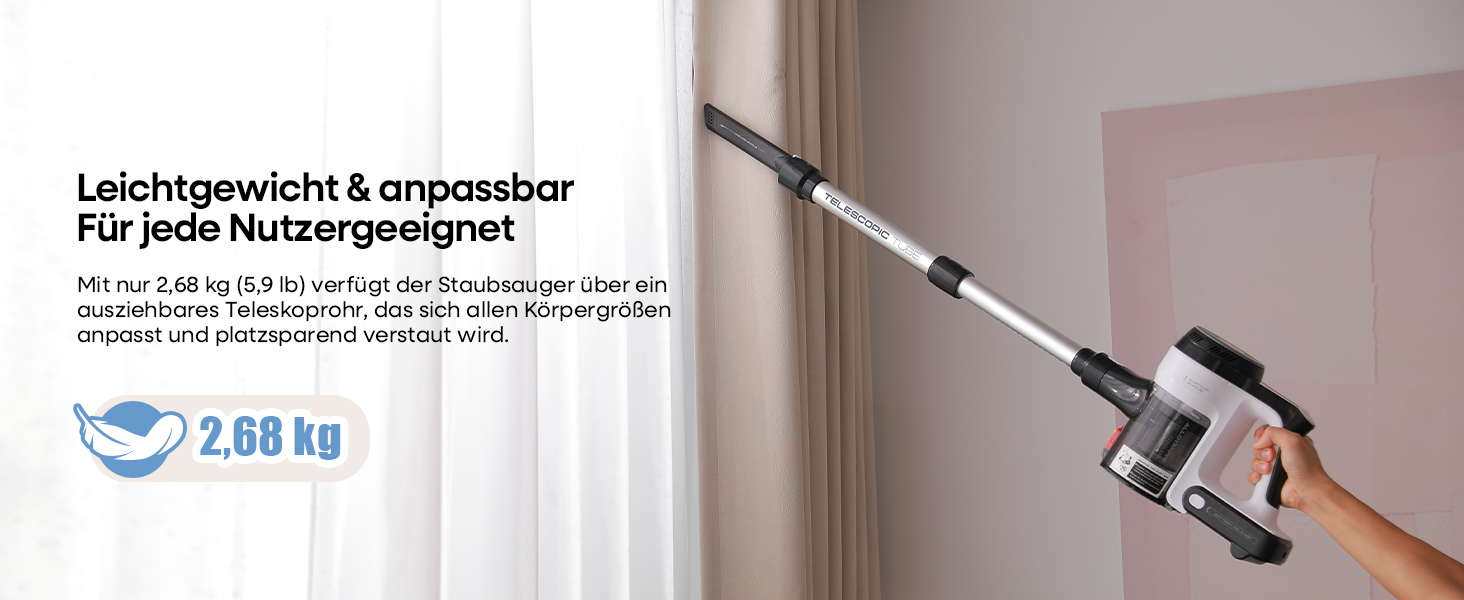 Бездротовий пилосос AlloyMove A01: потужний, з великим контейнером 1.5л та фільтрацією 99.9%, для волосся, килимів та твердих поверхонь (срібний)