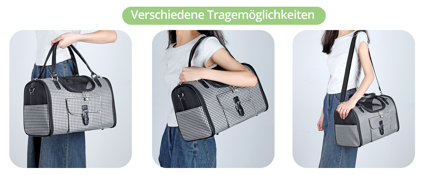 Транспортна сумка для собак та котів, переноска для тварин, дихаюча, з плечовим ременем та кишенями, до 5 кг (40x26x20 см)