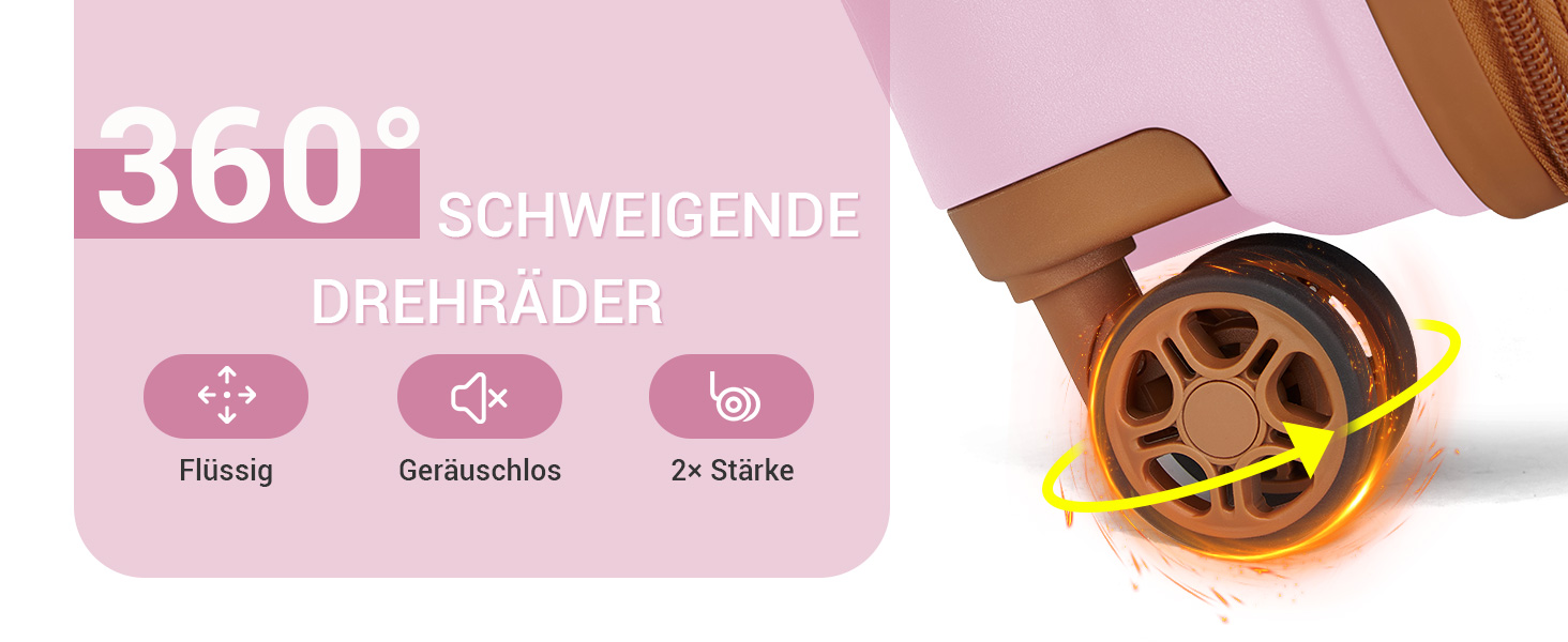 Чемодан KONO великий з підстаканником, жорсткий, легкий, з поліпропілену, розширюваний, на 4 колесах, з TSA замком, чорний/коричневий (рожевий/коричневий, XL)
