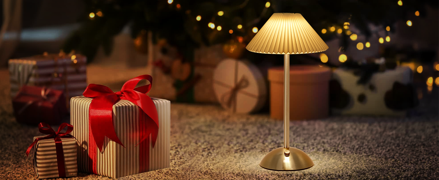 Світлодіодна настільна лампа Starnearby бездротова, з сенсорним димером, акумуляторна, 3 режими світла, вінтажний дизайн, металева, для спальні, офісу, тумбочки (Бежева + Коричнева основа)