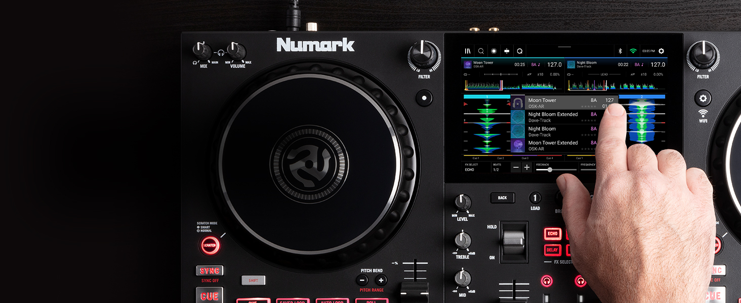 DJ-контролер Numark Mixstream Pro+ з розділенням STEM, 2 деки, Wi-Fi, 7