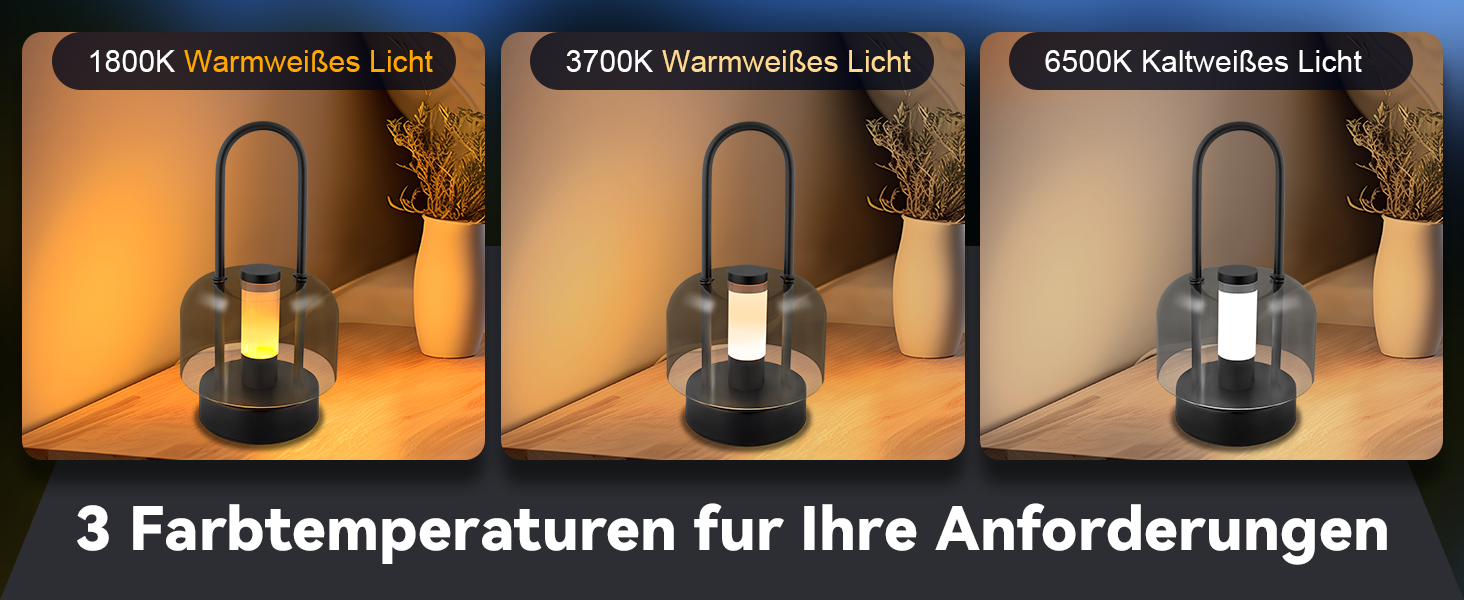 LED настільна лампа Homefire з регулюванням яскравості - акумуляторна, USB-C, 1800K-6500K, метал+акрил, чорна, з функцією пам'яті, для дому (портативна)