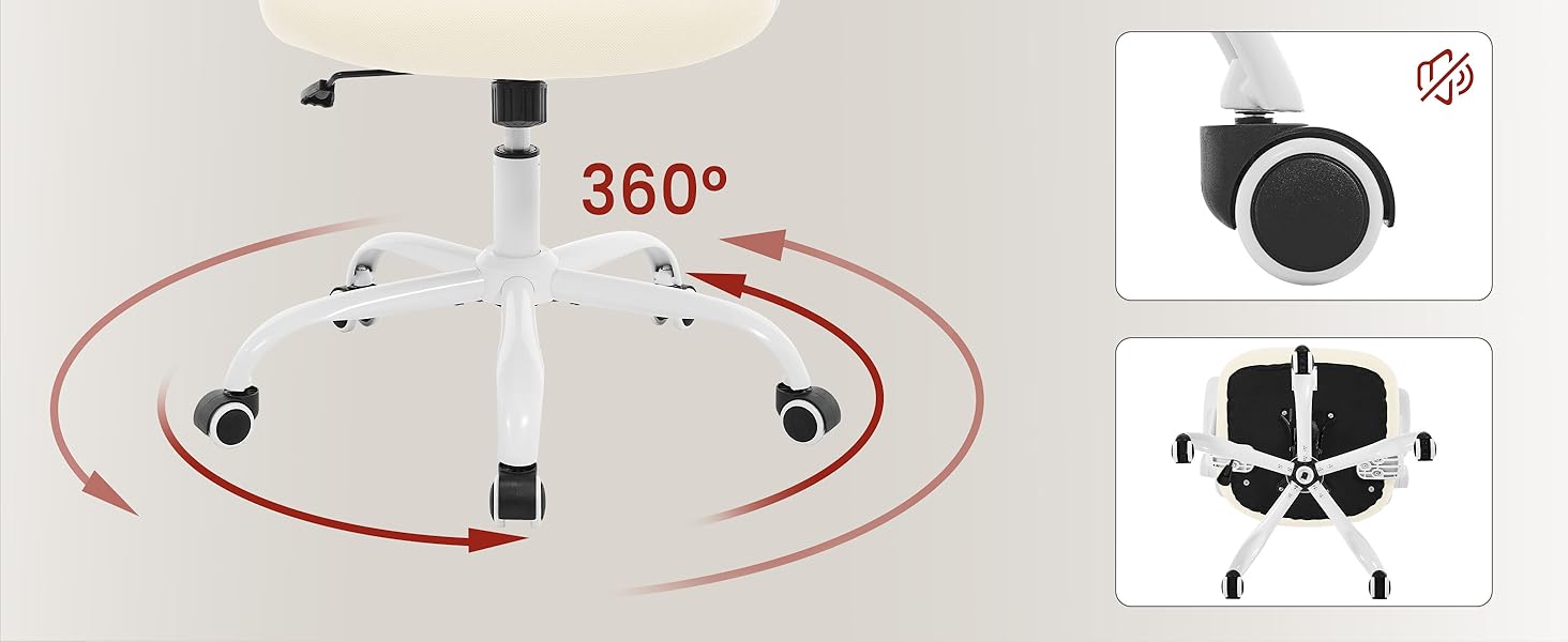 Офісний стіл WOLTU: ергономічне крісло з регульованою підголівником та підтримкою попереку, функцією гойдання, для офісу та дому, витримує до 150 кг, колір бежевий
