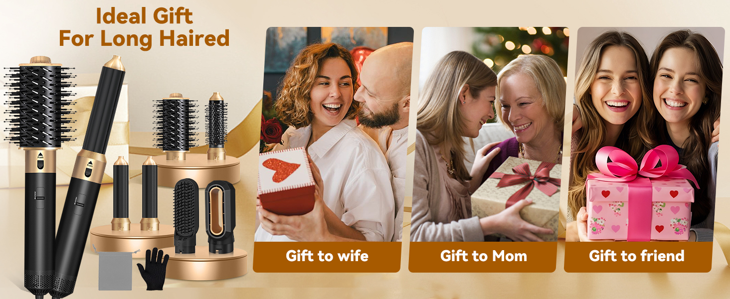 Набір для укладки волосся Airstyler 6 в 1: фен, щітка, дифузор, плойка для локонів. Ідеально для сушіння, створення об'єму та укладки.