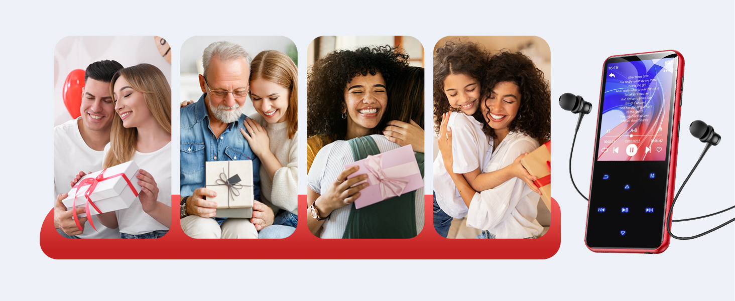 MP3 плеєр AGPTEK 64GB з Bluetooth 5.3, TFT-екраном 2.4