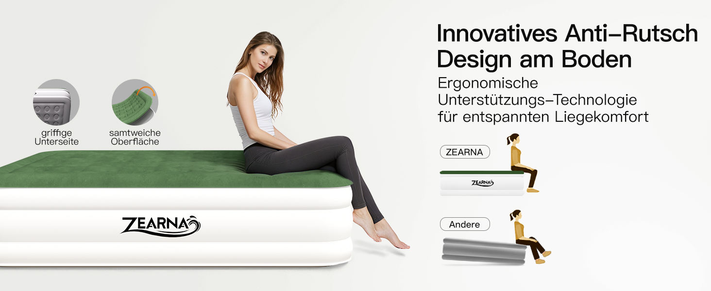 Надувний матрац для 2 осіб 203x152x40 см з електричним насосом, самонадувний, для дому