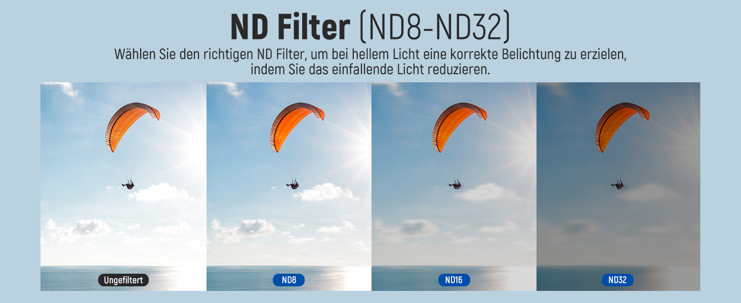 Набір фільтрів NEEWER CPL та ND для DJI Osmo Action 4/Action 5 Pro (4 шт.): CPL+ND8+ND16+ND32, аксесуари для екшн-камери, багатошарове покриття